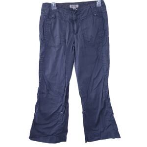 Bitten Sarah Jessica Parker Utility Pants Size 2 Gray Cotton Roll Up Ankle Crop